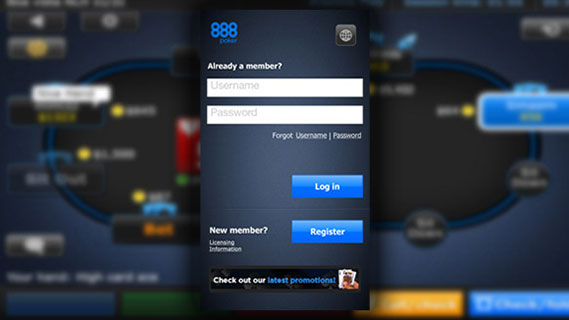 888poker registration on smartphone